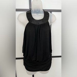 Vintage Y2k Forever 21 XXI Black Halter Top Backless MEDIUM Going Out Top